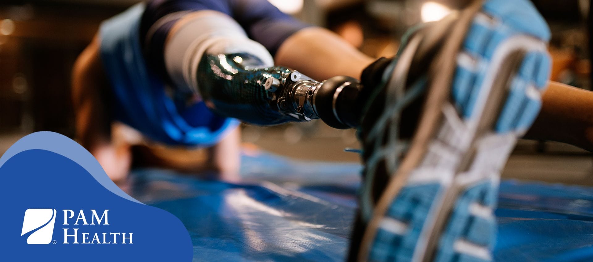 Person With Prosthetic Leg Exercising