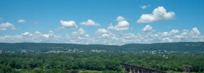 Photograph of the countryside at Wilkes Barre