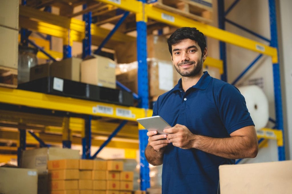 man working in a warehouse