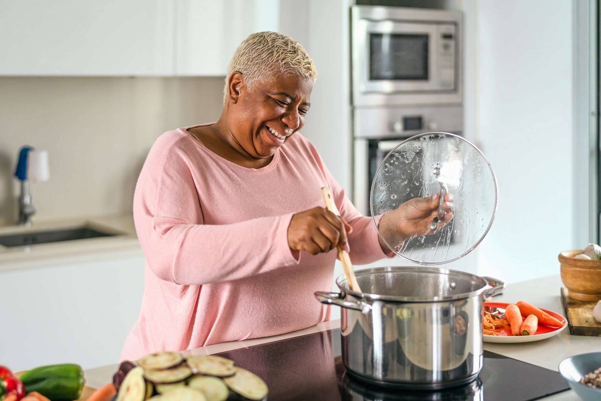 woman cooking