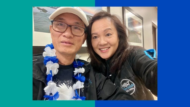 Chad Nguyen with his wife