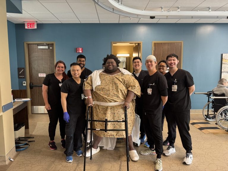 Chris Dixon with PAM Health Sugar Land staff