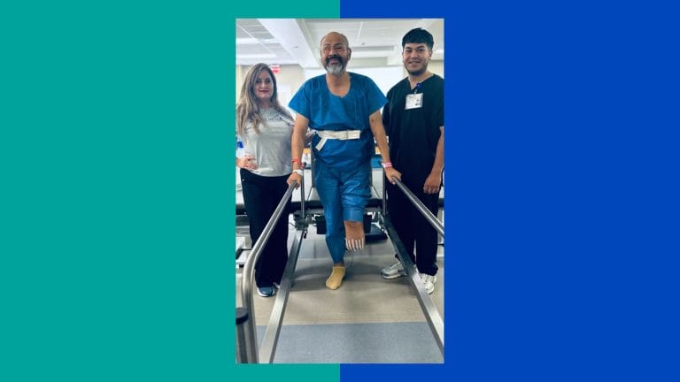 Mr. Dominguez with members of the nursing team
