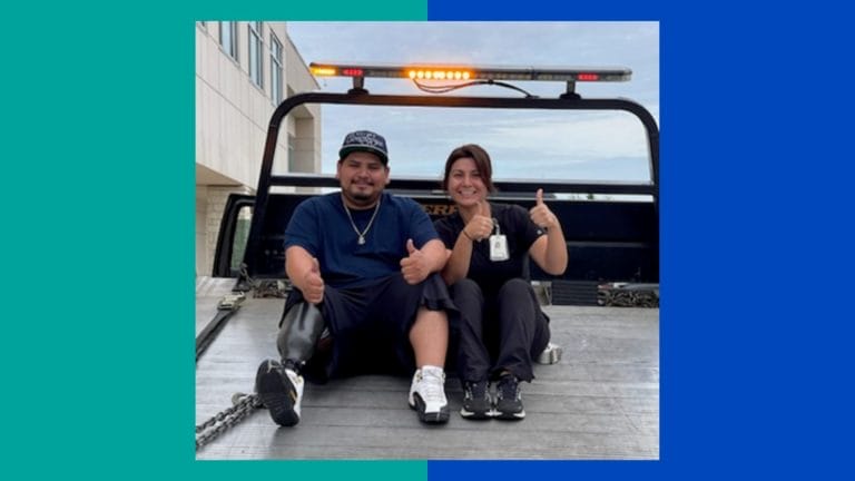 Mr. Angeles after his recovery