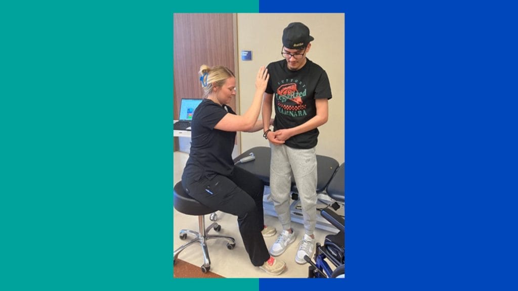 Mr. Gradillas with a member of the PT team