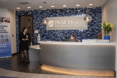 reception desk at Ocoee rehab